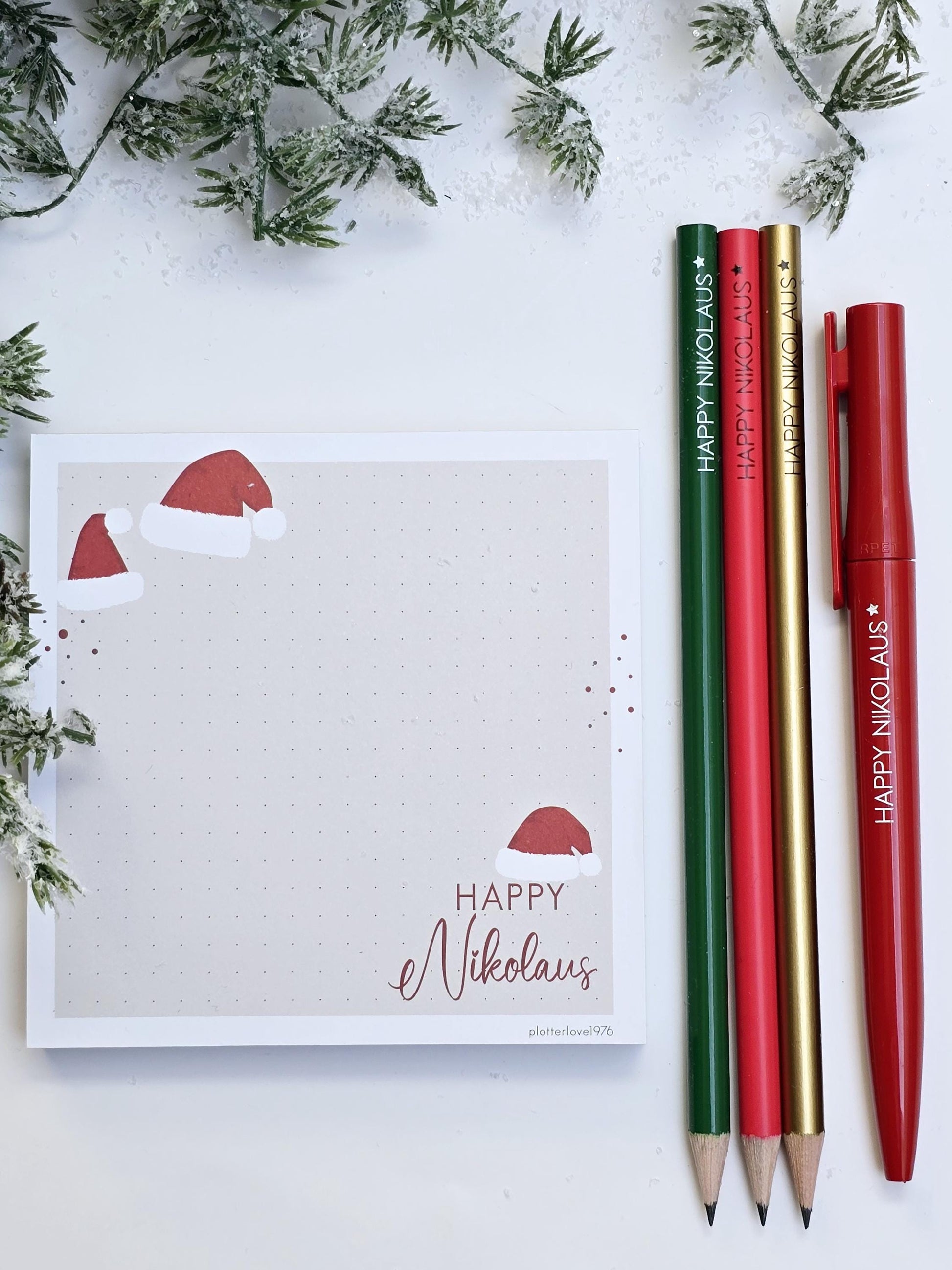 Bleistift Nikolaus / Kugelschreiber / Advent / Wichtelgeschenk / Weihnachten/ Adventskalender / 3 Farben