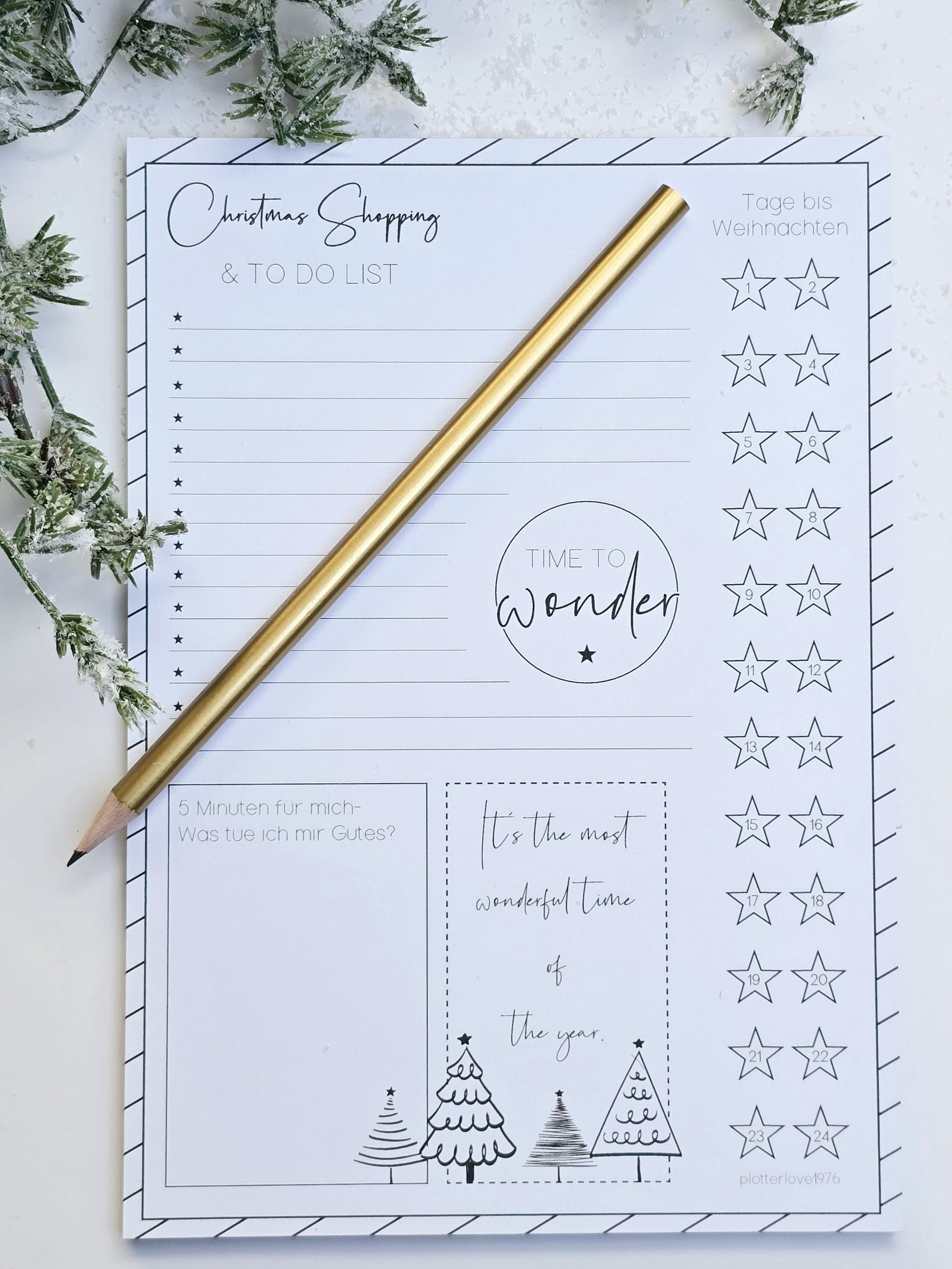Notizblock "Most wonderful time" / Weihnachten / Advent / Wichtelgeschenk / Nikolaus / Adventskalender/ A5 / 100 Blatt