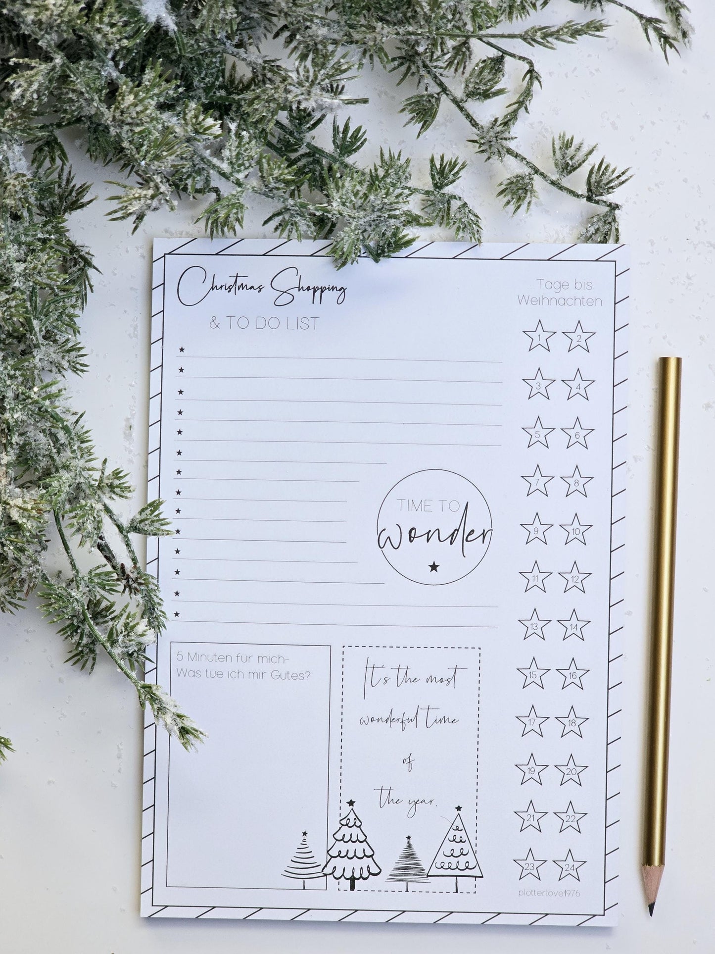 Notizblock "Most wonderful time" / Weihnachten / Advent / Wichtelgeschenk / Nikolaus / Adventskalender/ A5 / 100 Blatt