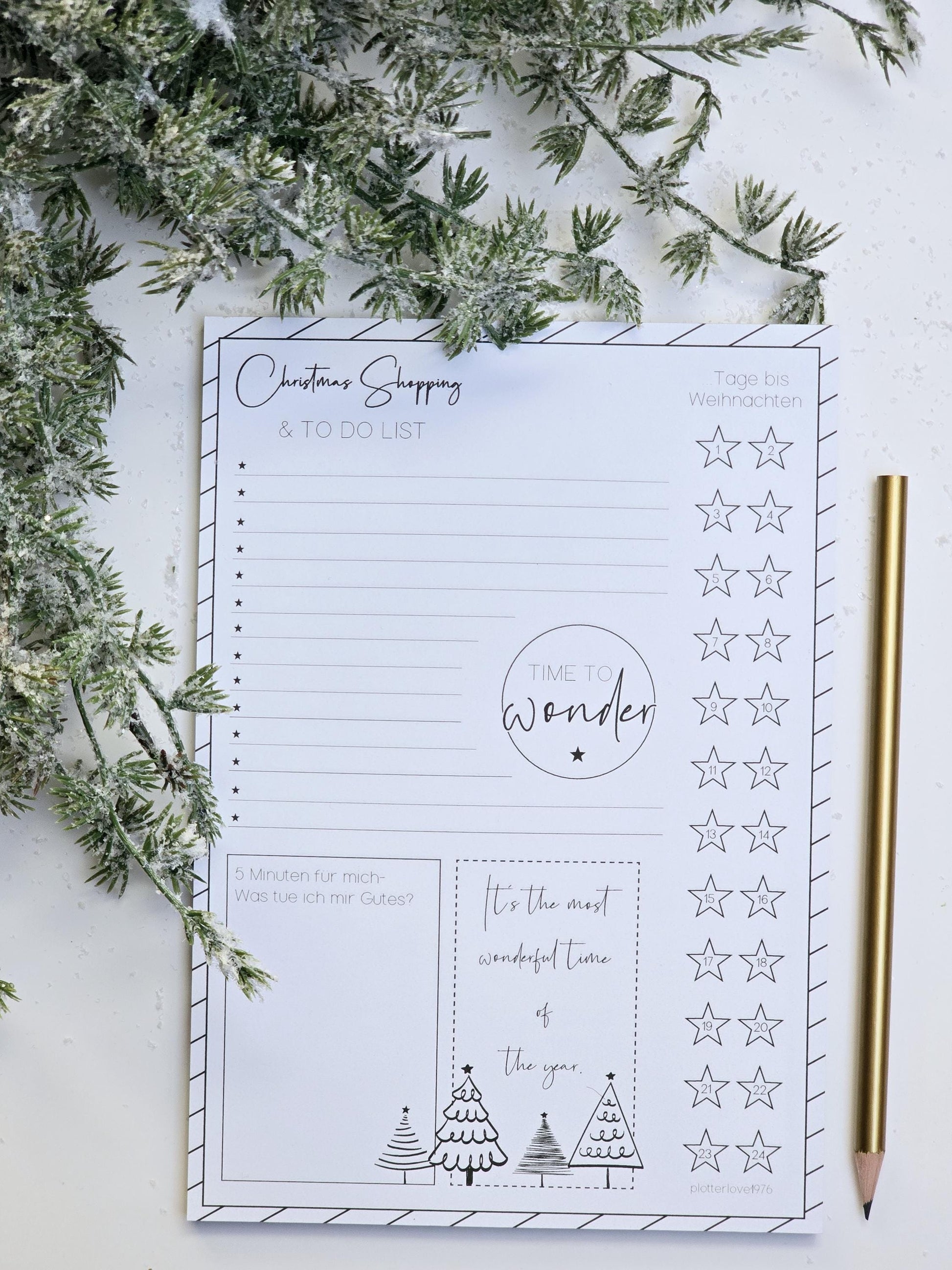Notizblock "Most wonderful time" / Weihnachten / Advent / Wichtelgeschenk / Nikolaus / Adventskalender/ A5 / 100 Blatt