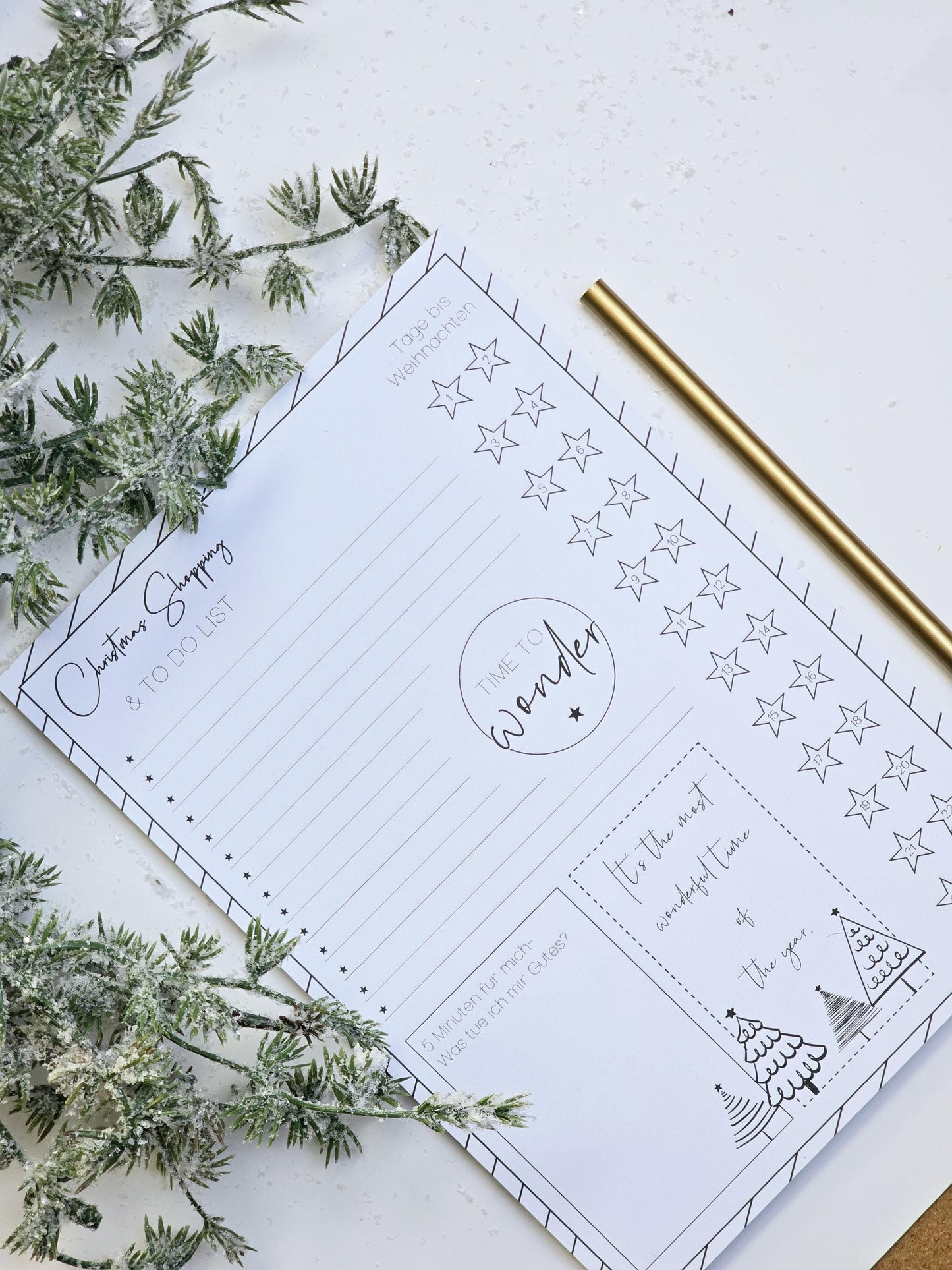 Notizblock "Most wonderful time" / Weihnachten / Advent / Wichtelgeschenk / Nikolaus / Adventskalender/ A5 / 100 Blatt