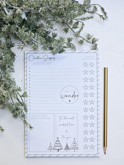 Notizblock "Most wonderful time" / Weihnachten / Advent / Wichtelgeschenk / Nikolaus / Adventskalender/ A5 / 100 Blatt