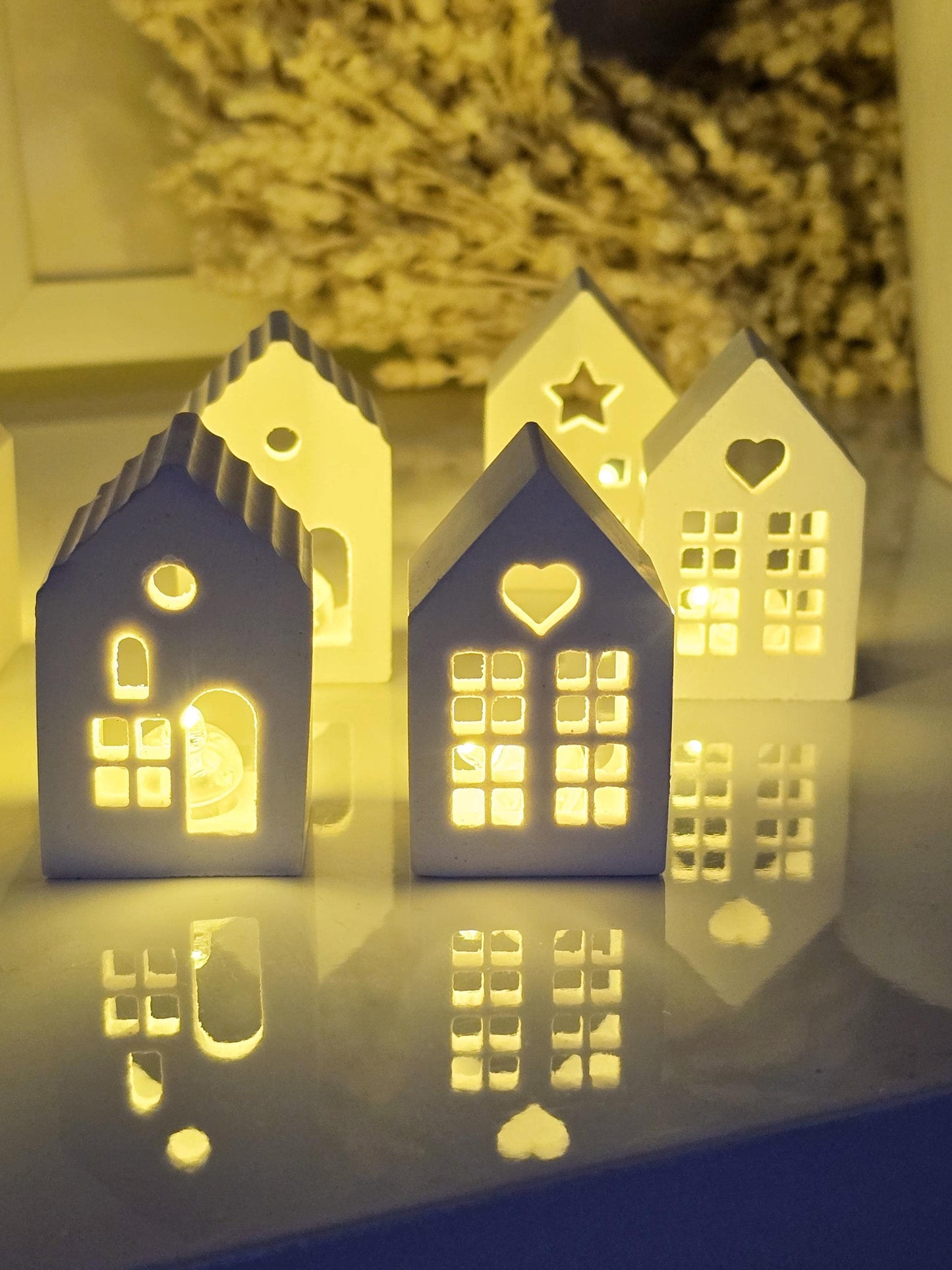 Lichthaus / Nachtlicht/ Kleinigkeit / Wichtelgeschenk / Mitbringsel / Adventskalender / Herz / Stern