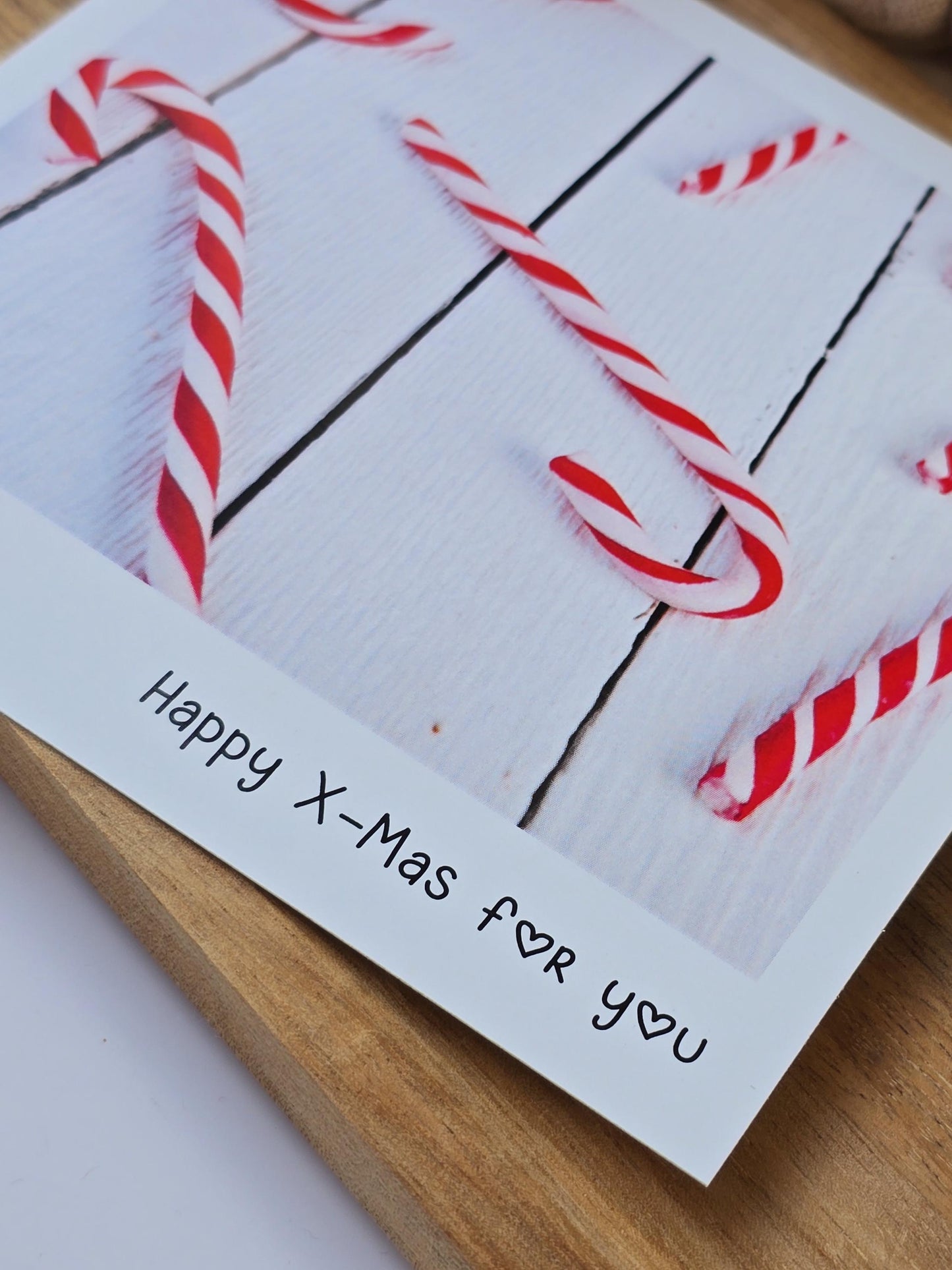 Postkarte Happy X-Mas for you / Umschlag / quadratisch / Kleinigkeit / Geschenk / Weihnachten / Adventskalender / Wichtelgeschenk