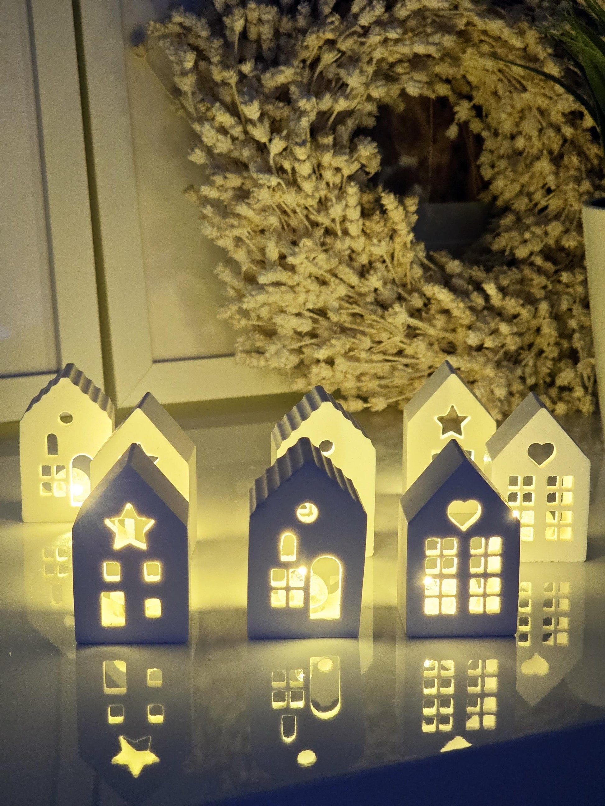 Lichthaus / Nachtlicht/ Kleinigkeit / Wichtelgeschenk / Mitbringsel / Adventskalender / Herz / Stern