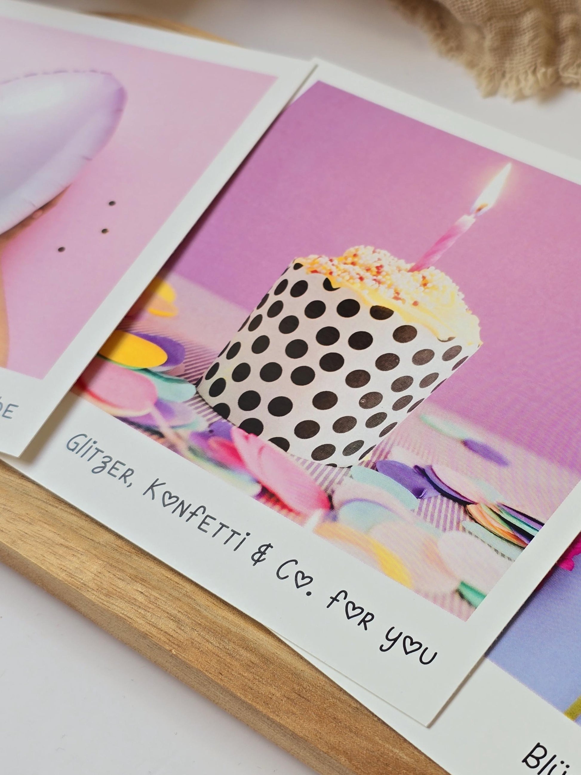 Postkarte Alles Liebe / Umschlag / quadratisch / Kleinigkeit / Geschenk / Geburtstag / Genesung / Abschied