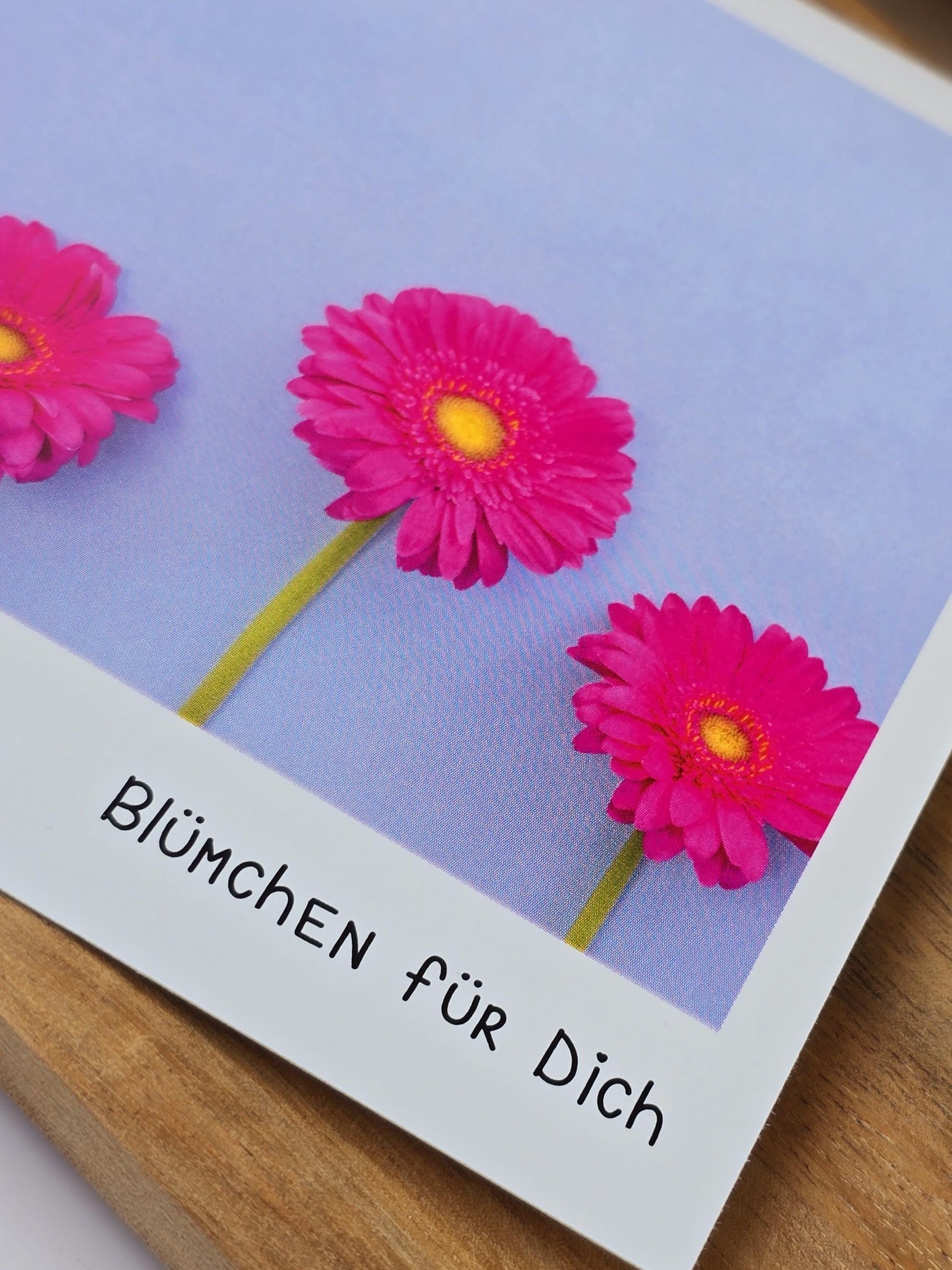 Postkarte Blümchen für Dich / Umschlag / quadratisch / Kleinigkeit / Geschenk / Geburtstag / Genesung / Abschied