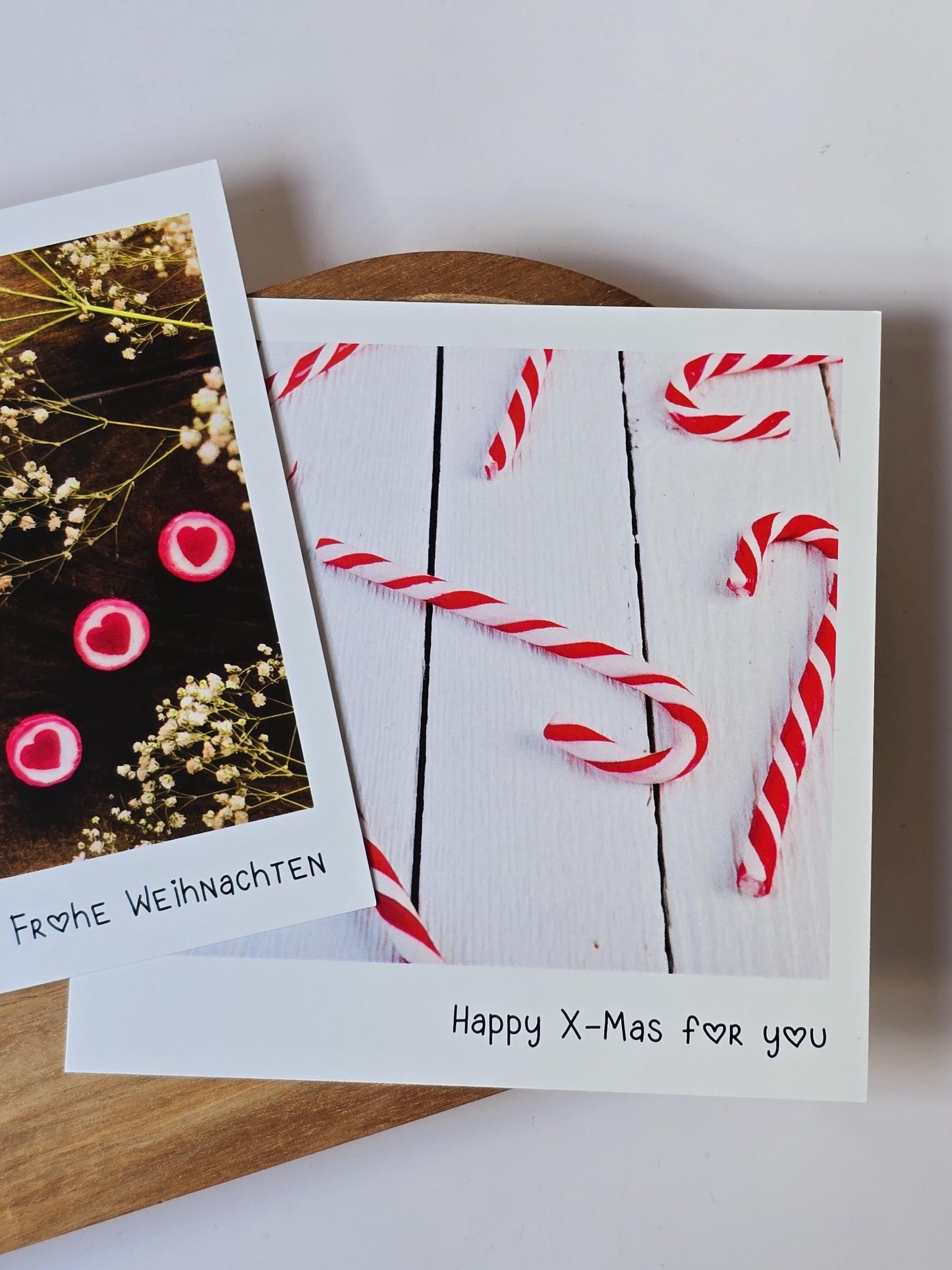 Postkarte Frohe Weihnachten / Umschlag / quadratisch / Kleinigkeit / Geschenk / Nikolaus /Weihnachten / Advent / Wichtelgeschenk