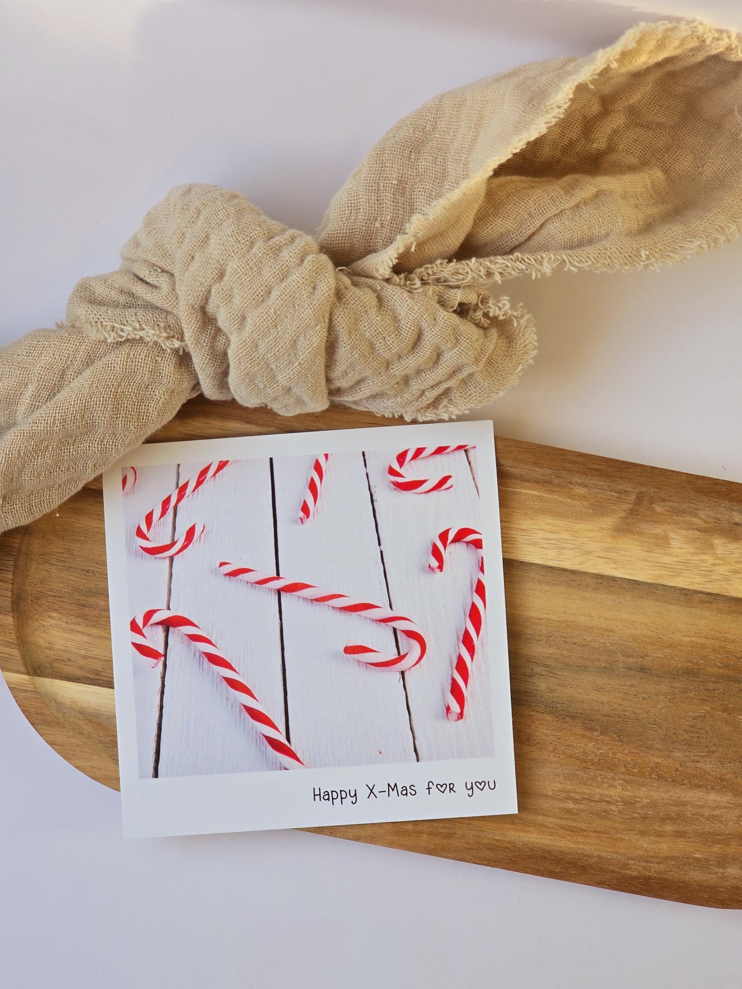 Postkarte Happy X-Mas for you / Umschlag / quadratisch / Kleinigkeit / Geschenk / Weihnachten / Adventskalender / Wichtelgeschenk
