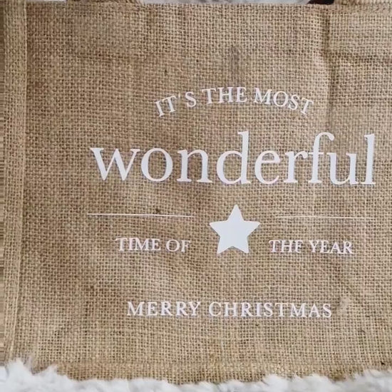 Shopper/ Weihnachten / Jute Tasche / Einkaufstasche / Tasche mit Spruch / Wichtelgeschenk