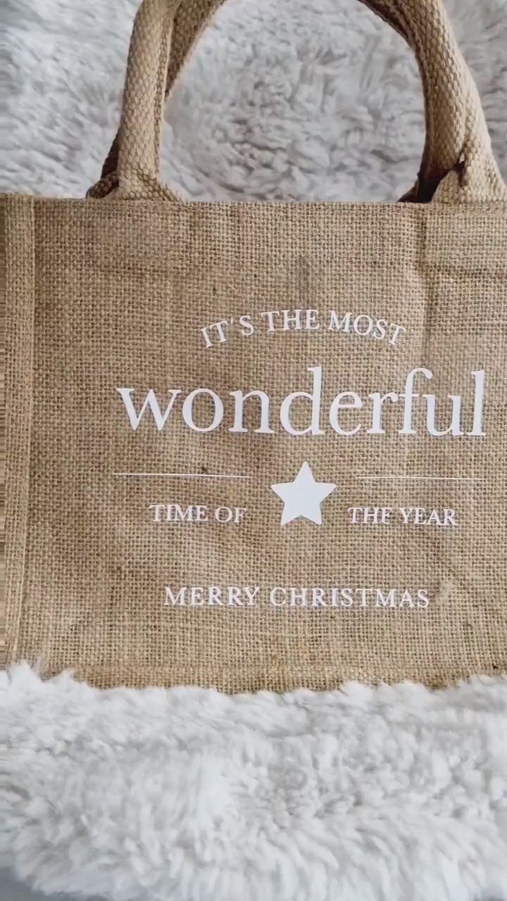 Shopper/ Weihnachten / Jute Tasche / Einkaufstasche / Tasche mit Spruch / Wichtelgeschenk