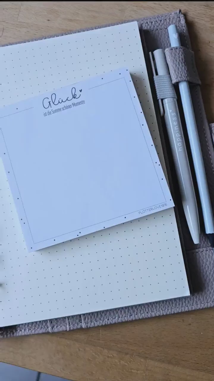 Notizblock Glück ist die Summe schöner Momente / 50 Blatt / Mitbringsel / Kleinigkeit / Geschenk