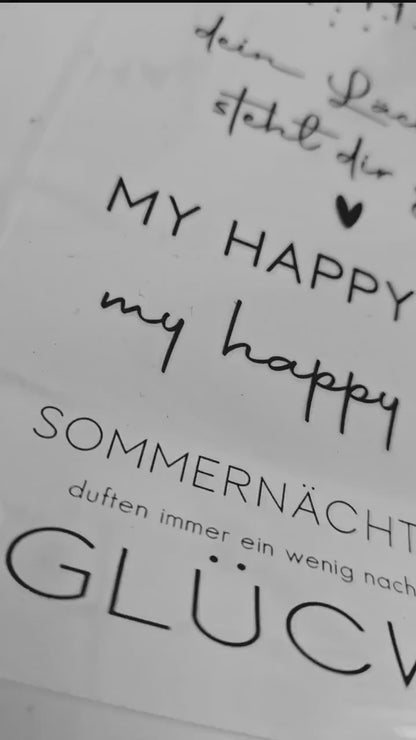 Rub On gemischt / A4 Seite / 23 Sticker / Aufkleber / DIY / Zuhause / Geschenk / Deko / Spruch