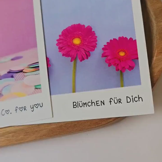 Postkarte Alles Liebe / Umschlag / quadratisch / Kleinigkeit / Geschenk / Geburtstag / Genesung / Abschied