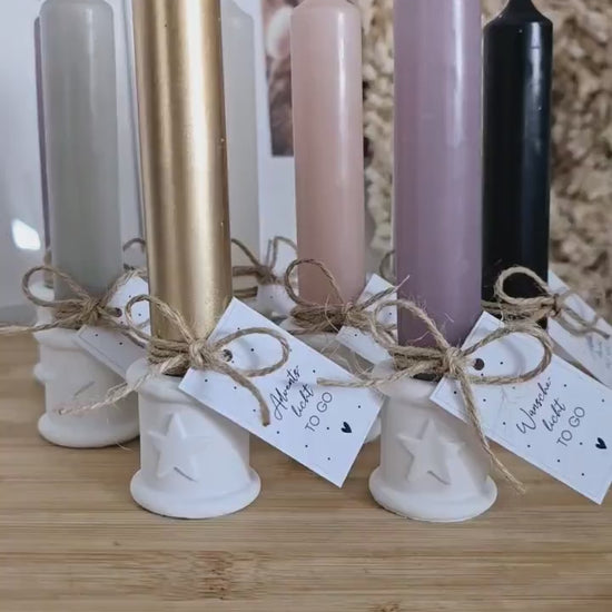 Adventslicht to go / Wünschelicht / Kleinigkeit / Wichtelgeschenk / Mitbringsel  / Adventskalender / Kerze / Stern