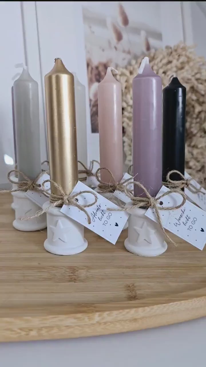 Adventslicht to go / Wünschelicht / Kleinigkeit / Wichtelgeschenk / Mitbringsel  / Adventskalender / Kerze / Stern