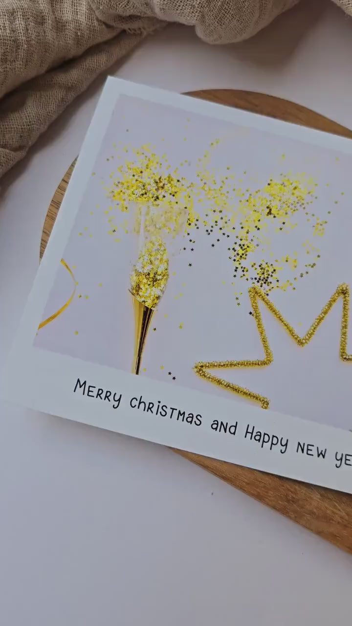Postkarte Happy X-Mas for you / Umschlag / quadratisch / Kleinigkeit / Geschenk / Weihnachten / Adventskalender / Wichtelgeschenk