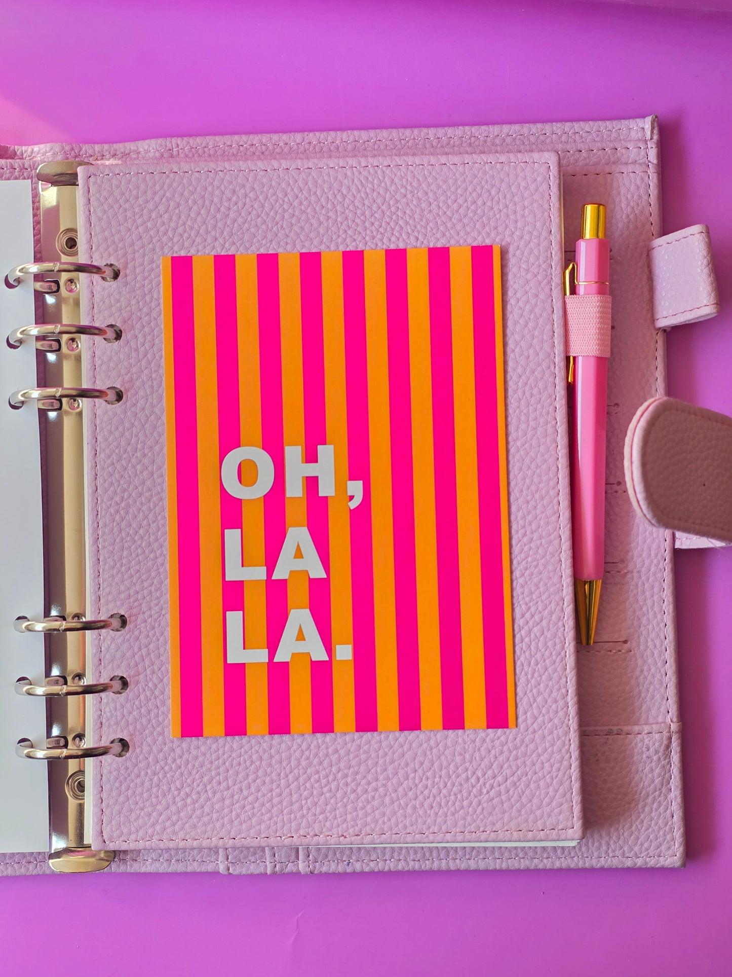 Postkarte "OH, LA LA." (Streifen)