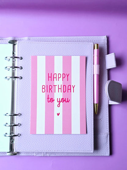 Postkarte "Happy Birthday" in A6