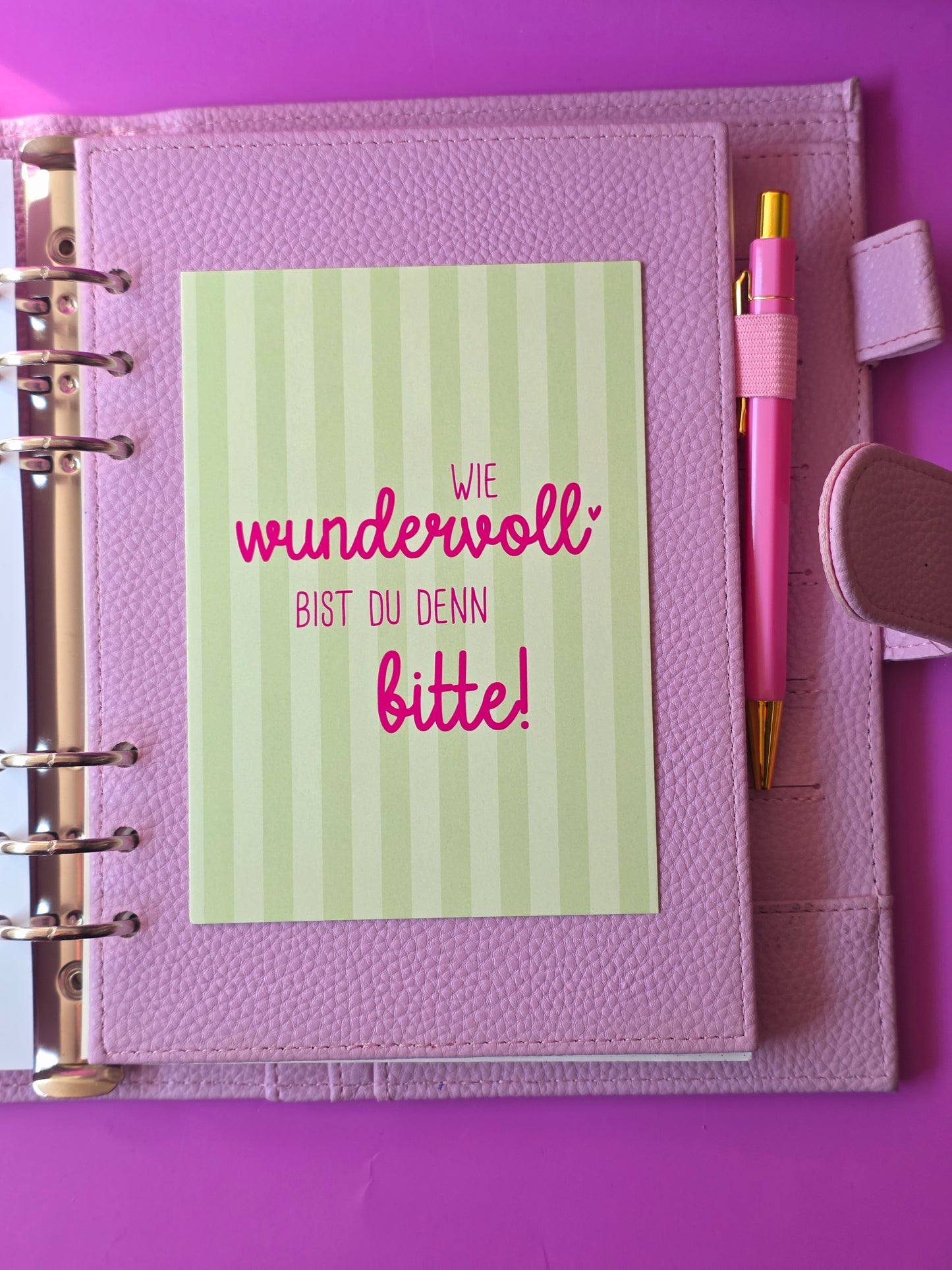 Postkarte "Wie wundervoll bist Du denn bitte" (grün)