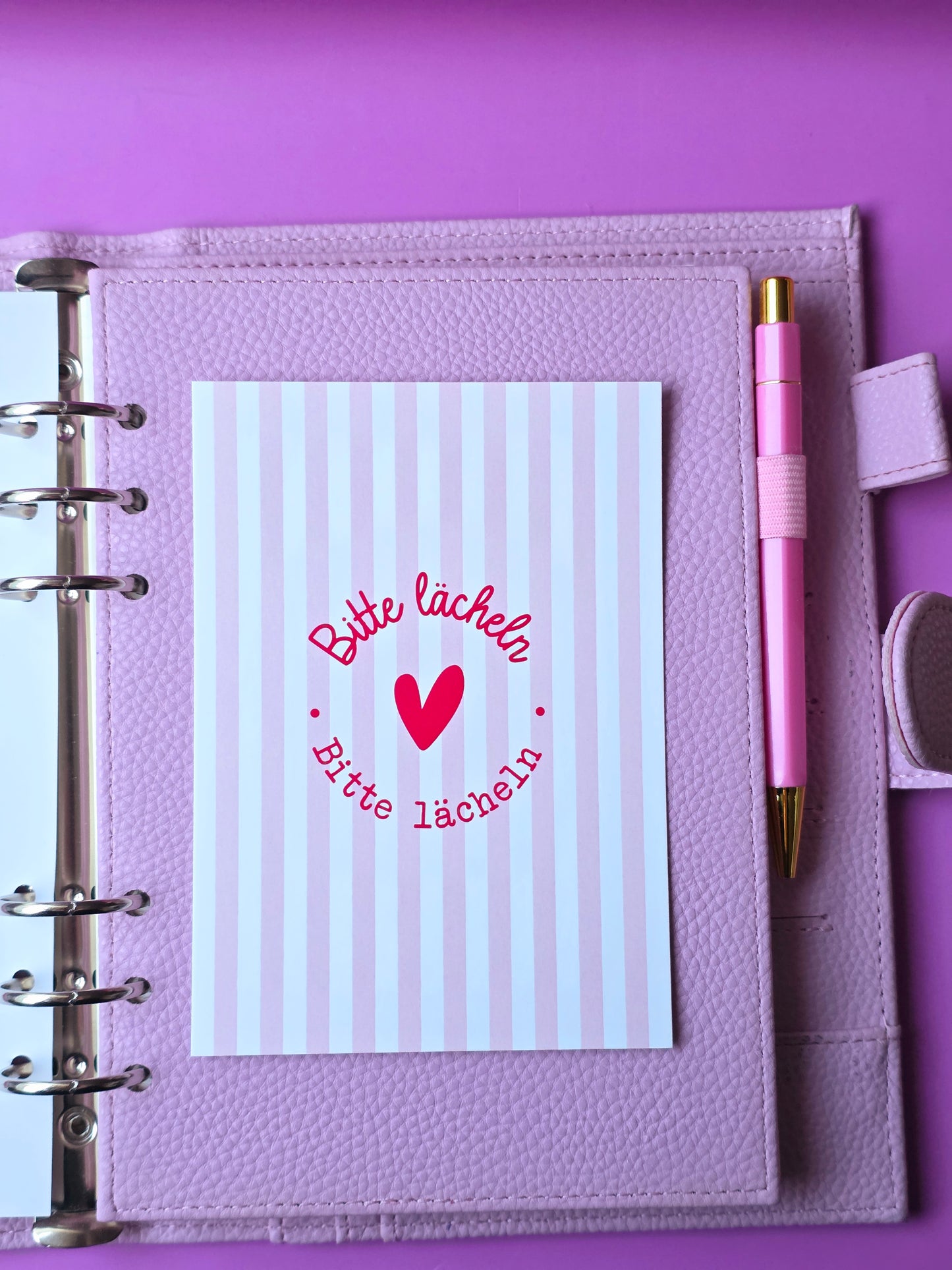 Postkarte "Bitte lächeln" in A6