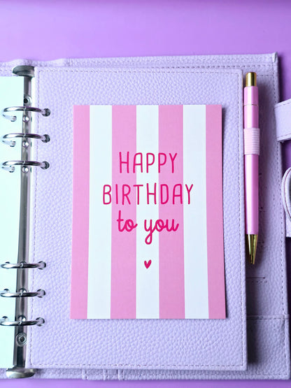 Postkarte "Happy Birthday" in A6