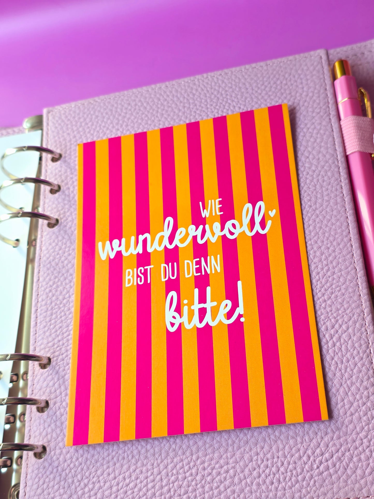 Postkarte "Wie wundervoll bist Du denn bitte" (orange)