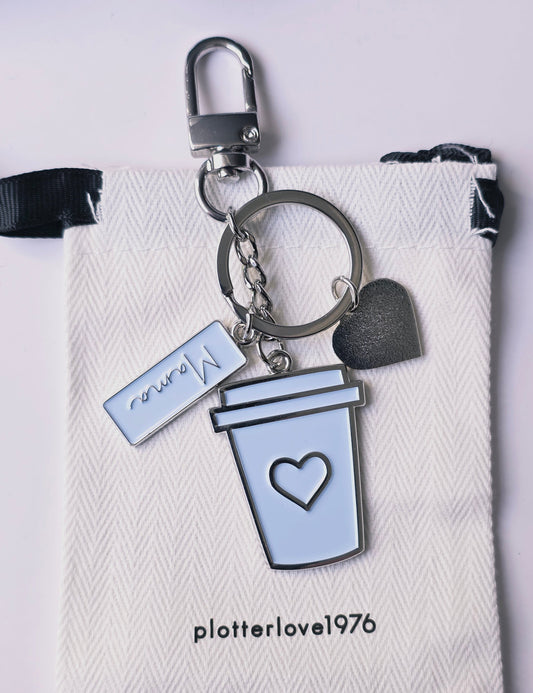 Schlüsselanhänger Coffee Love-Muttertag Edition silber