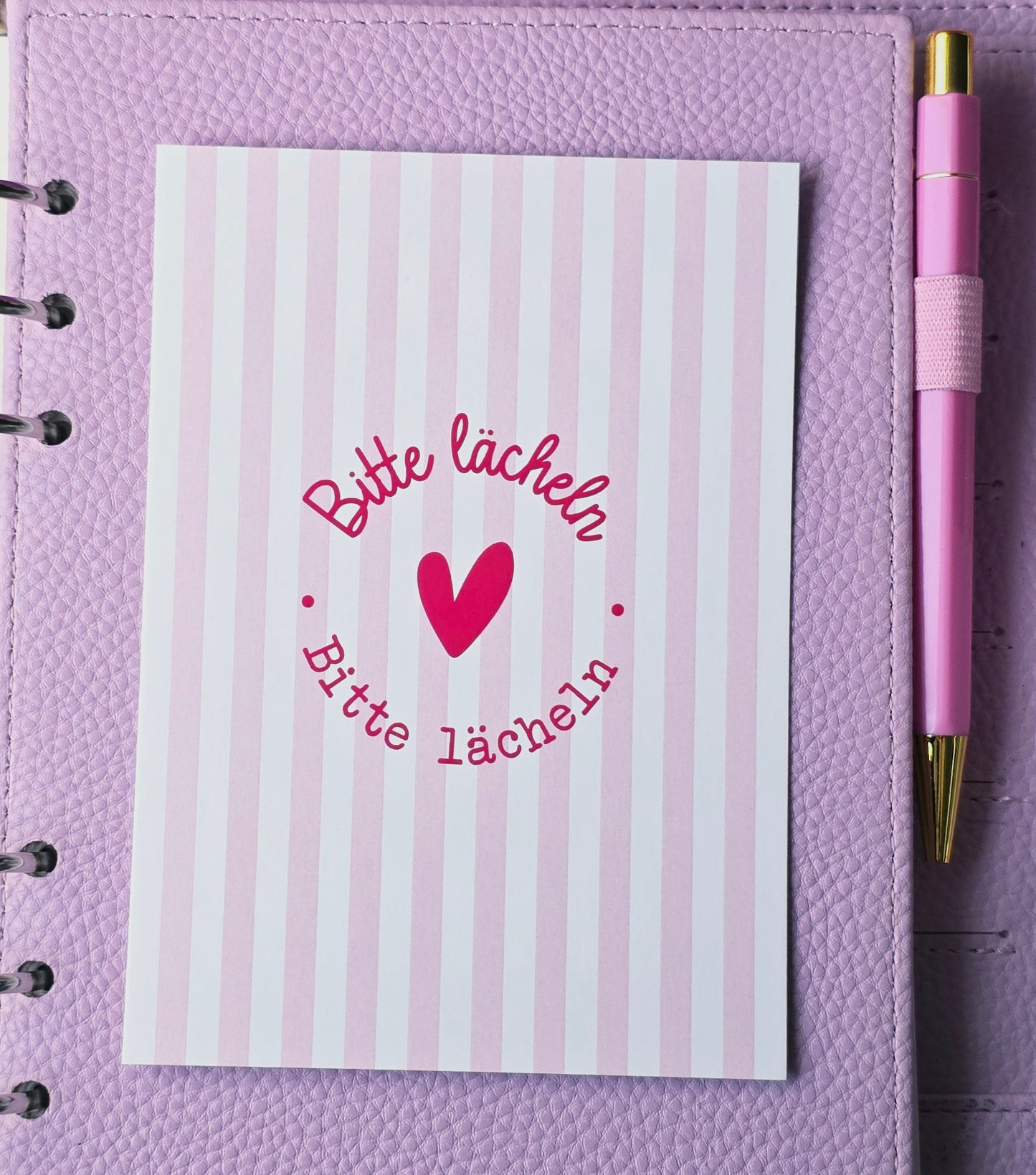 Postkarte "Bitte lächeln" in A6