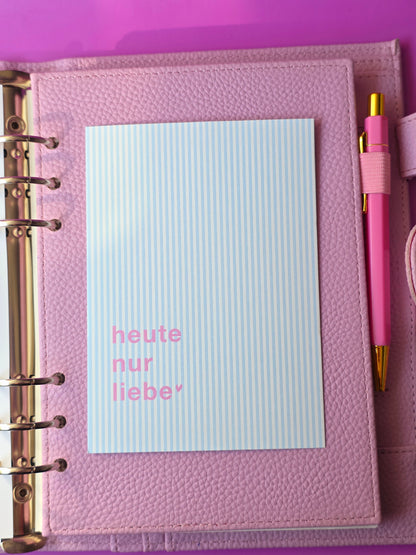 Postkarte "Heute nur Liebe"