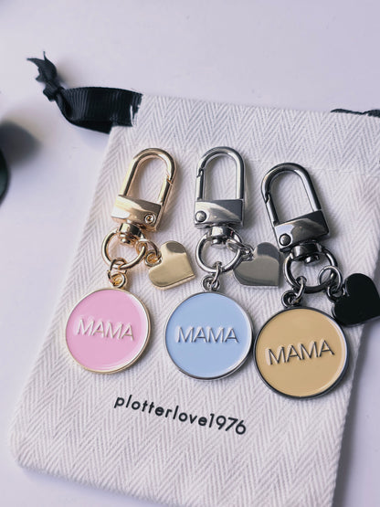 Schlüsselanhänger Mama in 3 Farben