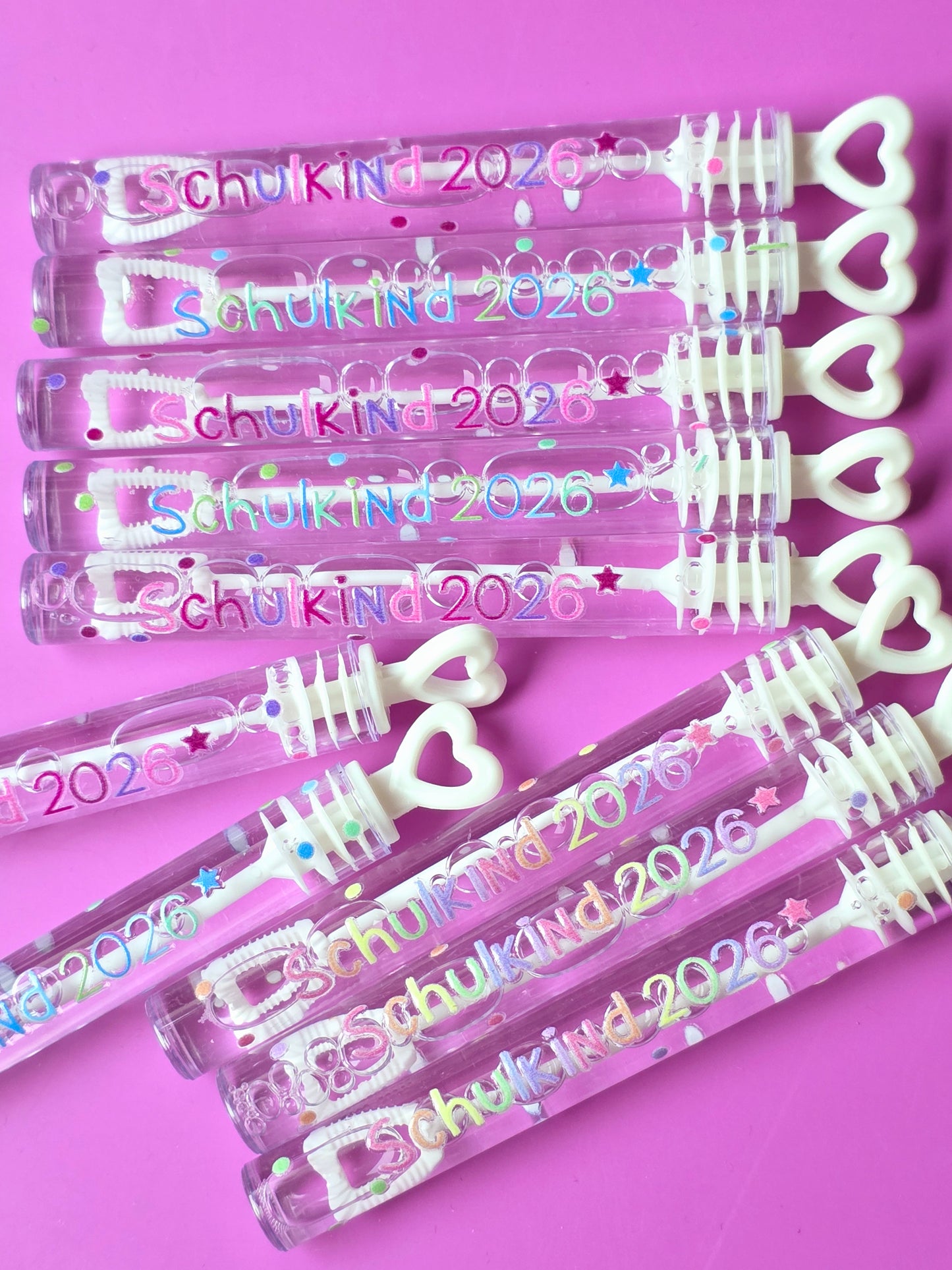 Seifenblasen Schulkind 2026 - 3 Farben