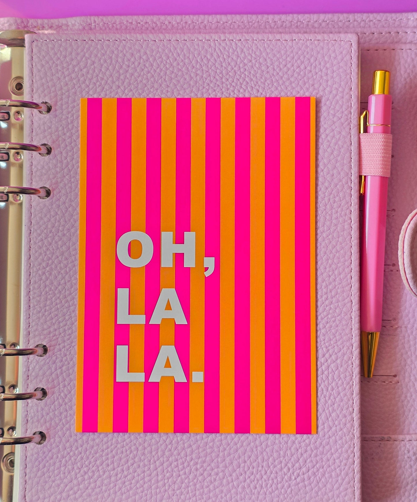 Postkarte "OH, LA LA." (Streifen)