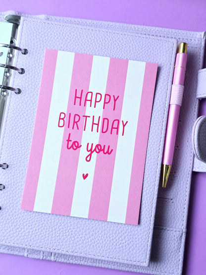 Postkarte "Happy Birthday" in A6