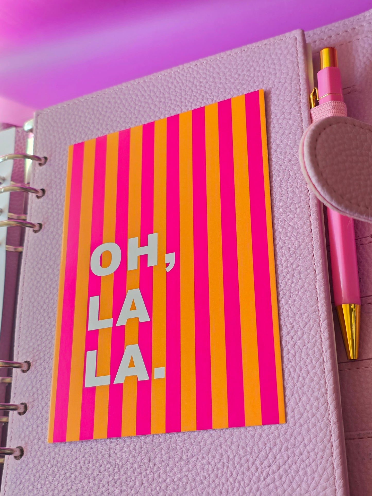 Postkarte "OH, LA LA." (Streifen)