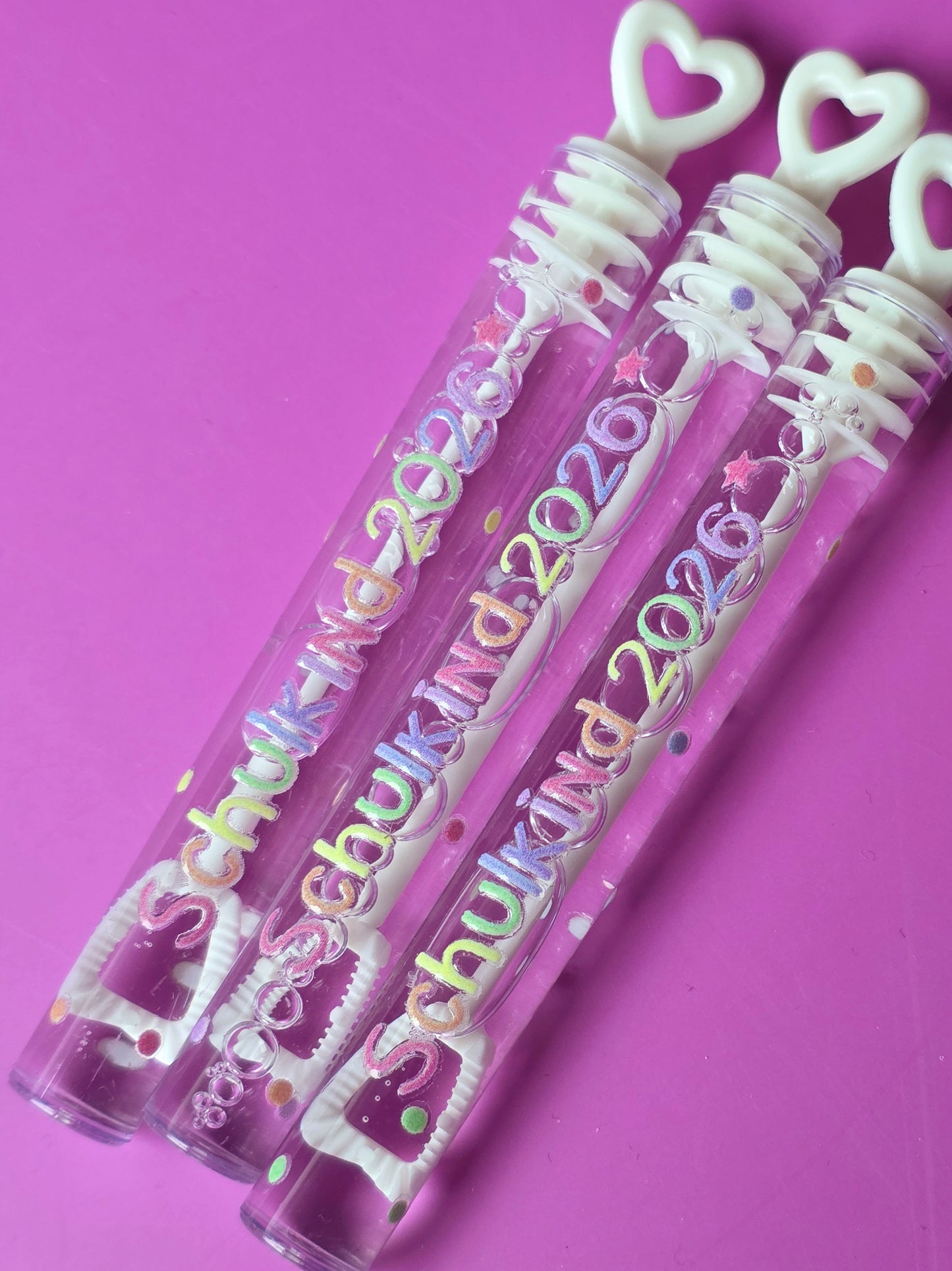 Seifenblasen Schulkind 2026 - 3 Farben