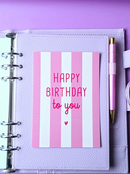 Postkarte "Happy Birthday" in A6