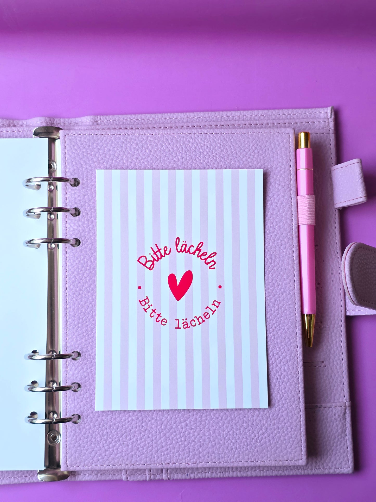 Postkarte "Bitte lächeln" in A6