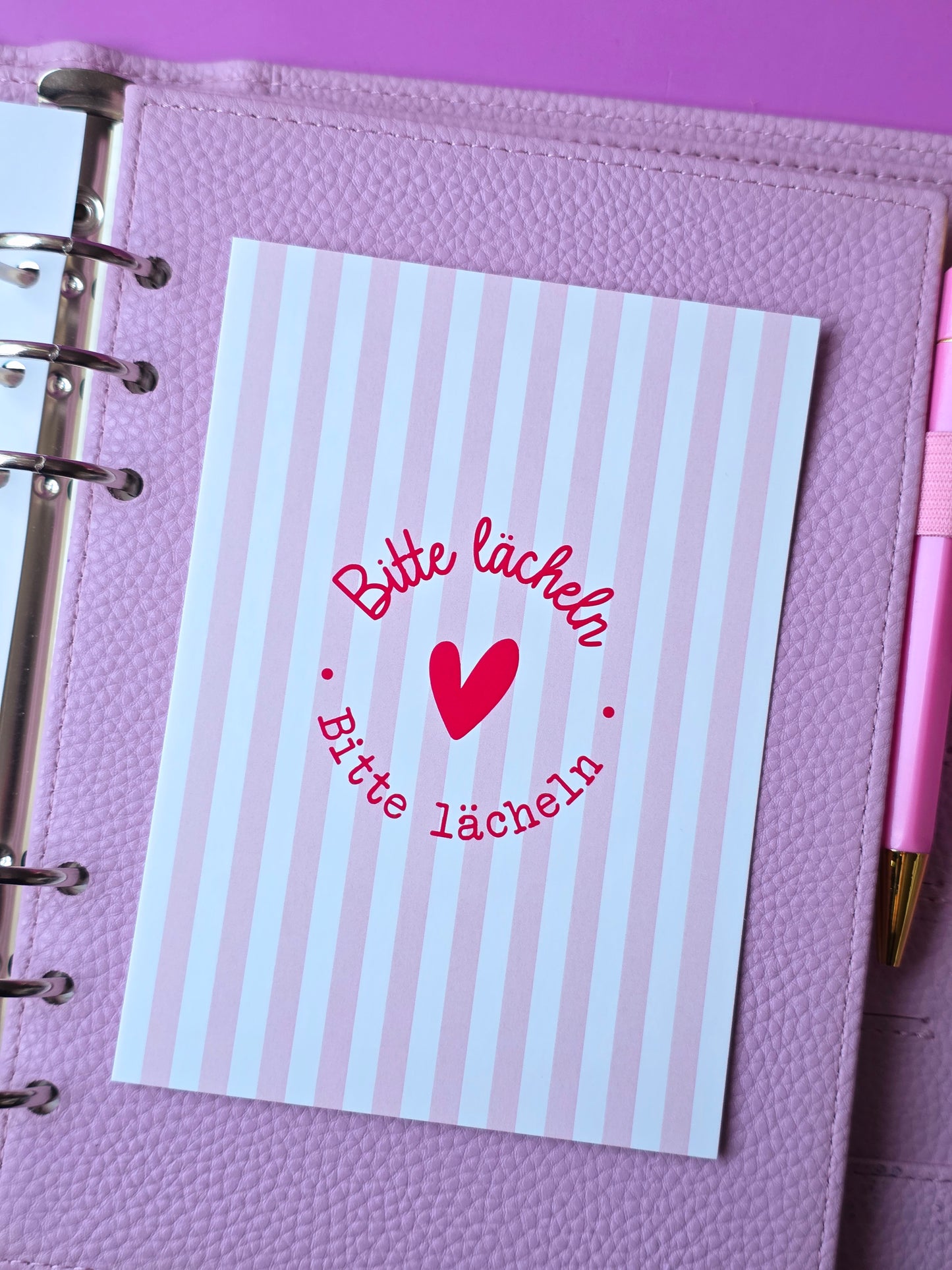 Postkarte "Bitte lächeln" in A6