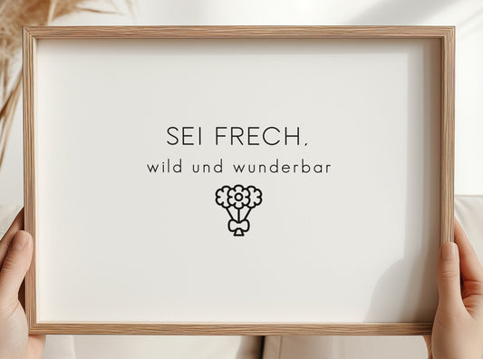 Rub On "Sei frech, wild und wunderbar"